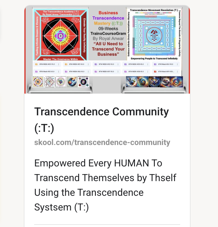 Transcendence Community Transcendence Community